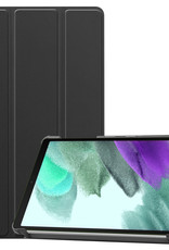 BASEY. Hoesje Geschikt voor Samsung Galaxy Tab S6 Lite Hoes Case Tablet Hoesje Tri-fold - Hoes Geschikt voor Samsung Tab S6 Lite Hoesje Hard Cover Bookcase Hoes - Zwart