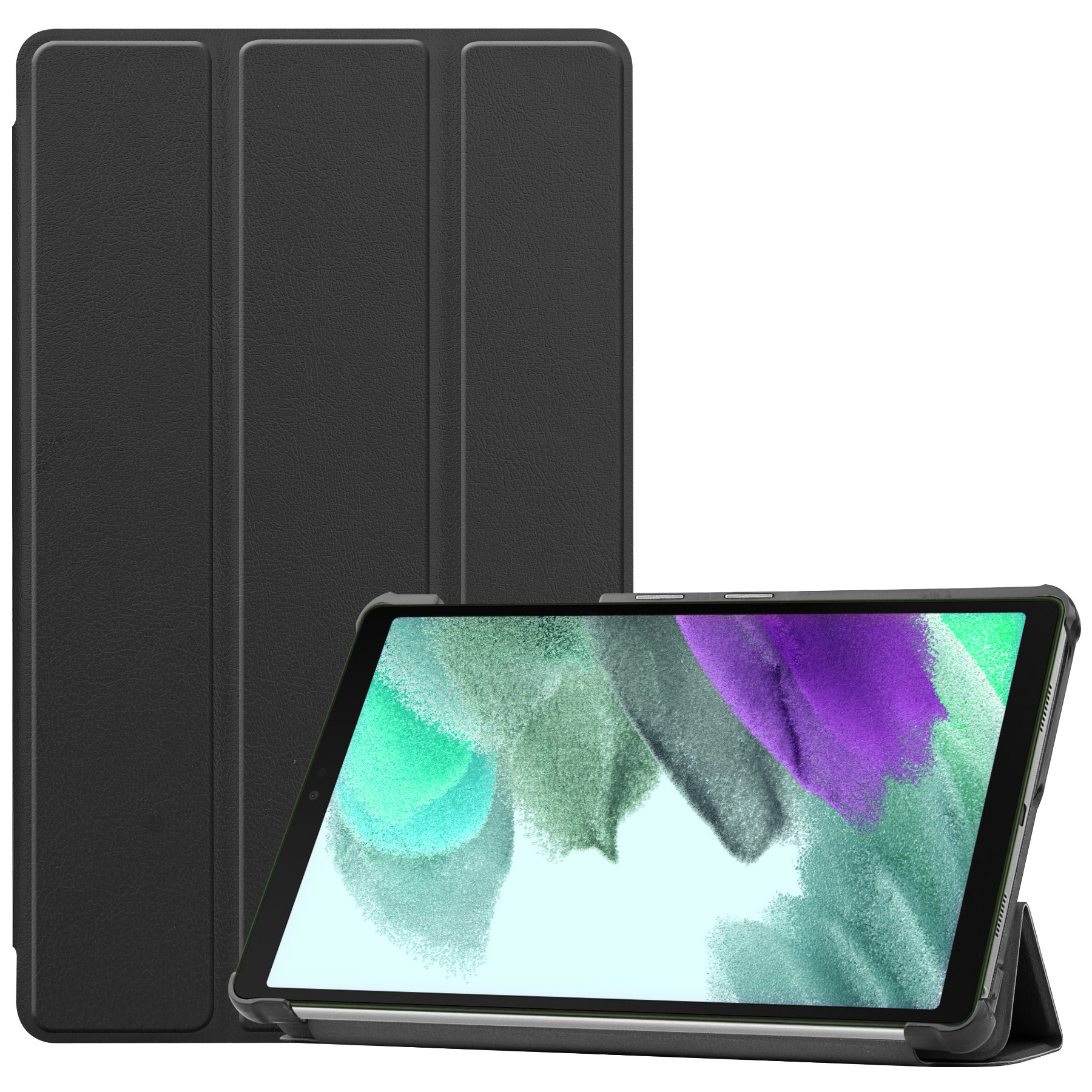 BASEY. Hoesje Geschikt voor Samsung Galaxy Tab S6 Lite Hoes Case Tablet Hoesje Tri-fold - Hoes Geschikt voor Samsung Tab S6 Lite Hoesje Hard Cover Bookcase Hoes - Zwart