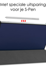 NoXx Hoesje Geschikt voor Samsung Galaxy Tab S6 Lite Hoesje Case Hard Cover Hoes Book Case - Donkerblauw