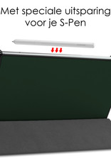 NoXx Hoesje Geschikt voor Samsung Galaxy Tab S6 Lite Hoesje Case Hard Cover Hoes Book Case - Donkergroen