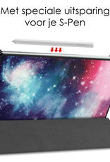 NoXx Hoesje Geschikt voor Samsung Galaxy Tab S6 Lite Hoesje Case Hard Cover Hoes Book Case - Galaxy