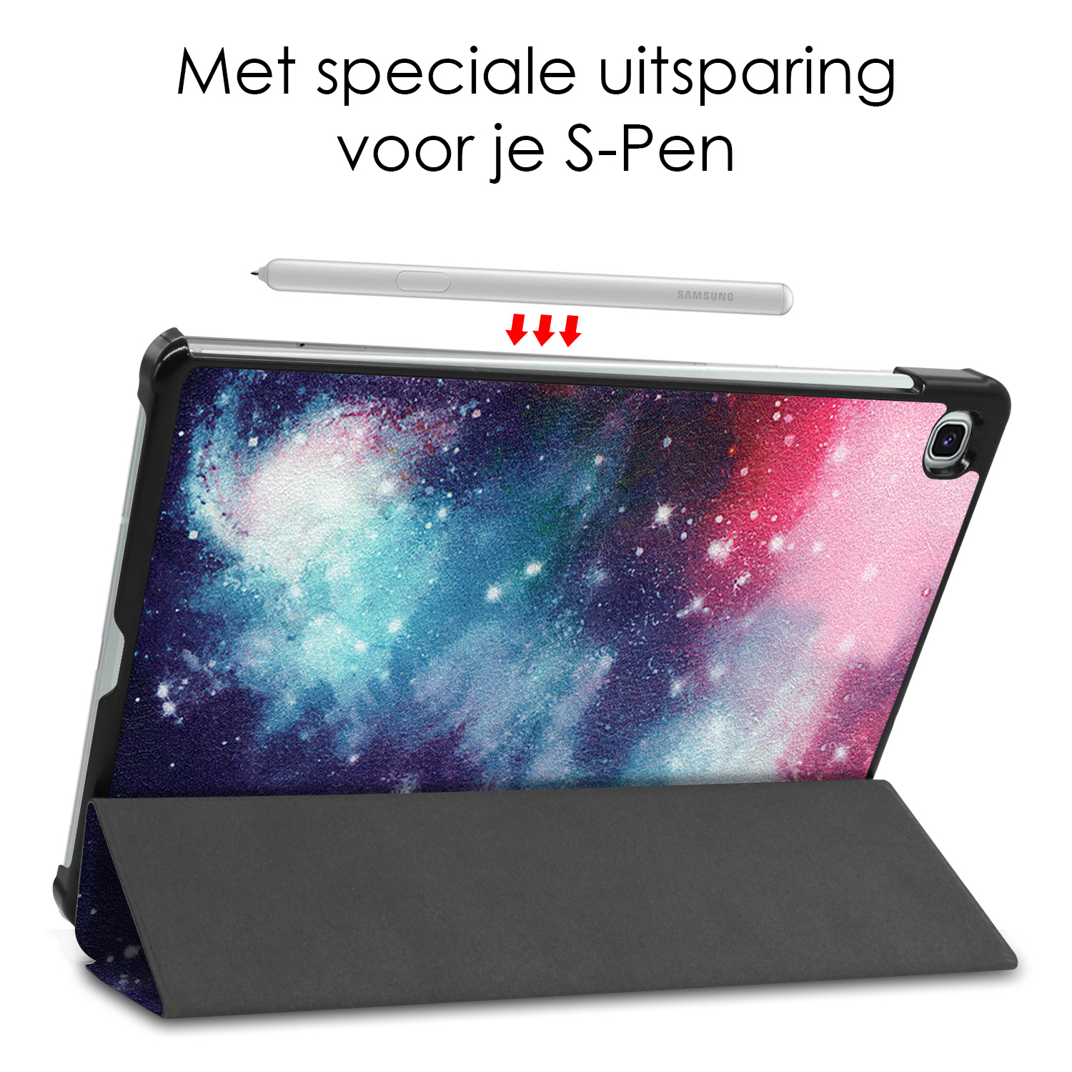 NoXx Hoesje Geschikt voor Samsung Galaxy Tab S6 Lite Hoesje Case Hard Cover Hoes Book Case - Galaxy