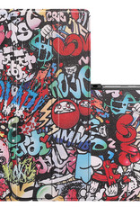 NoXx Hoesje Geschikt voor Samsung Galaxy Tab S6 Lite Hoesje Case Hard Cover Hoes Book Case - Graffity
