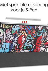 NoXx Hoesje Geschikt voor Samsung Galaxy Tab S6 Lite Hoesje Case Hard Cover Hoes Book Case - Graffity