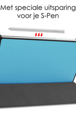 NoXx Hoesje Geschikt voor Samsung Galaxy Tab S6 Lite Hoesje Case Hard Cover Hoes Book Case - Lichtblauw