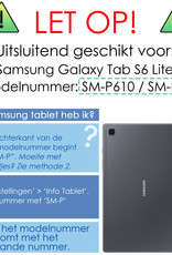 NoXx Samsung Galaxy Tab S6 Lite Hoesje Case Hard Cover Hoes Book Case - Licht Blauw