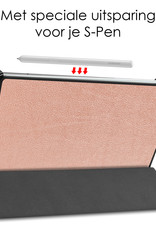 NoXx Hoesje Geschikt voor Samsung Galaxy Tab S6 Lite Hoesje Case Hard Cover Hoes Book Case - Rosé goud