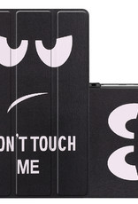 NoXx Hoesje Geschikt voor Samsung Galaxy Tab S6 Lite Hoesje Case Hard Cover Hoes Book Case - Don't Touch Me