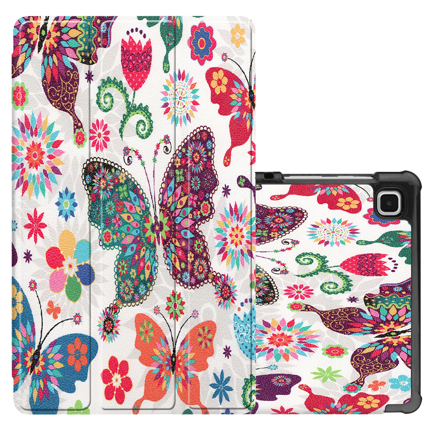 NoXx Hoesje Geschikt voor Samsung Galaxy Tab S6 Lite Hoesje Case Hard Cover Hoes Book Case - Vlinders