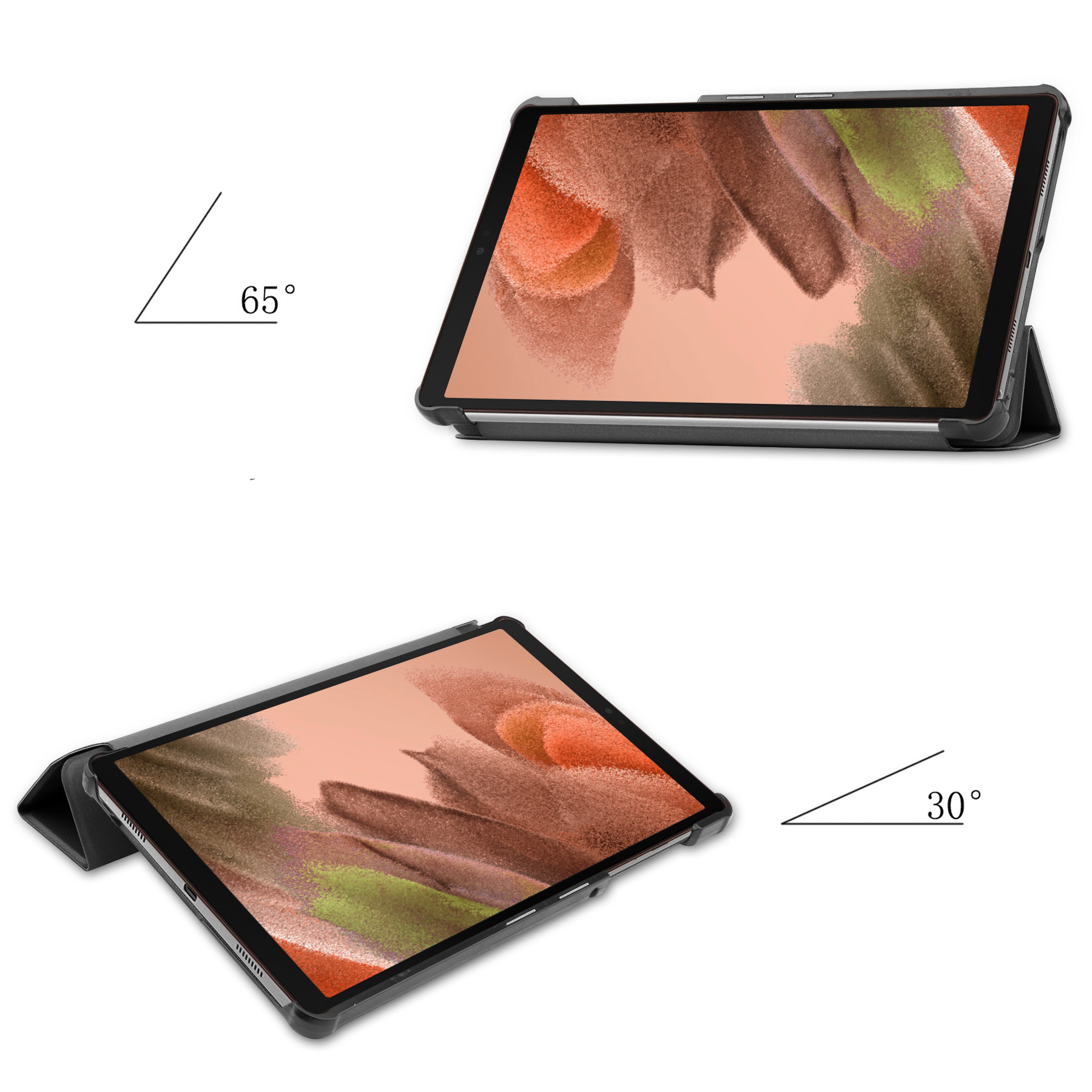 NoXx Hoesje Geschikt voor Samsung Galaxy Tab S6 Lite Hoesje Case Hard Cover Hoes Book Case - Zwart