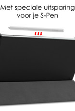 NoXx Hoesje Geschikt voor Samsung Galaxy Tab S6 Lite Hoesje Case Hard Cover Hoes Book Case - Zwart