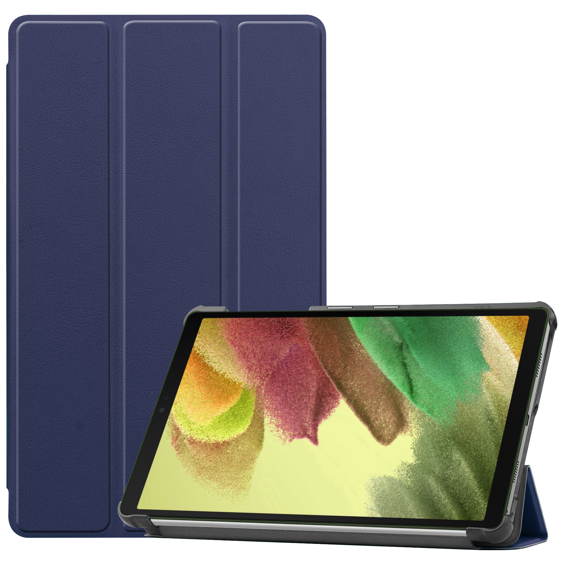 Nomfy Samsung Tab S6 Lite Hoesje Book Case Hoes - Samsung Galaxy Tab S6 Lite Hoes Hardcover Hoesje - Donker Blauw