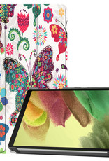 Nomfy Hoes Geschikt voor Samsung Galaxy Tab S6 Lite Hoes Tri-fold Tablet Hoesje Case - Hoesje Geschikt voor Samsung Tab S6 Lite Hoesje Hardcover Bookcase - Vlinders