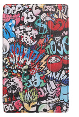 BASEY. Hoesje Geschikt voor Samsung Galaxy Tab S6 Lite Hoes Case Tablet Hoesje Tri-fold Met Screenprotector - Hoes Geschikt voor Samsung Tab S6 Lite Hoesje Hard Cover Bookcase Hoes - Graffity