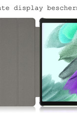 BASEY. Hoesje Geschikt voor Samsung Galaxy Tab S6 Lite Hoes Case Tablet Hoesje Tri-fold Met Screenprotector - Hoes Geschikt voor Samsung Tab S6 Lite Hoesje Hard Cover Bookcase Hoes - Paars