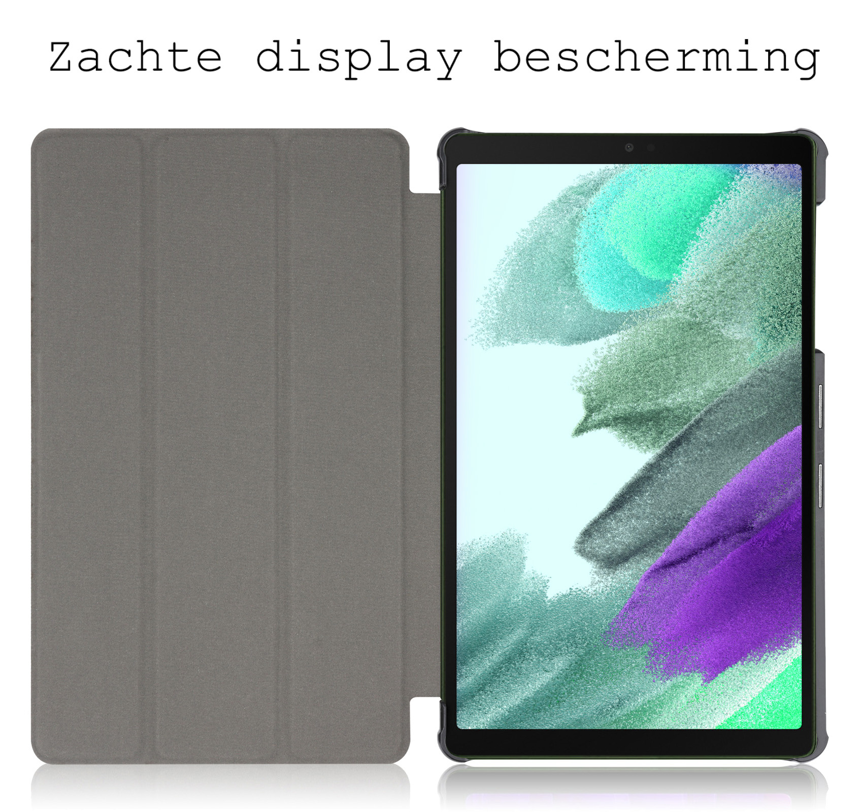 BASEY. Hoesje Geschikt voor Samsung Galaxy Tab S6 Lite Hoes Case Tablet Hoesje Tri-fold Met Screenprotector - Hoes Geschikt voor Samsung Tab S6 Lite Hoesje Hard Cover Bookcase Hoes - Rosé goud