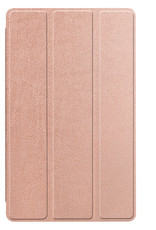 BASEY. Hoesje Geschikt voor Samsung Galaxy Tab S6 Lite Hoes Case Tablet Hoesje Tri-fold Met Screenprotector - Hoes Geschikt voor Samsung Tab S6 Lite Hoesje Hard Cover Bookcase Hoes - Rosé goud