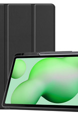 Nomfy Hoes Geschikt voor Samsung Galaxy Tab S6 Lite Hoes Tri-fold Tablet Hoesje Case Met Uitsparing Geschikt voor S Pen - Hoesje Geschikt voor Samsung Tab S6 Lite Hoesje Hardcover Bookcase - Zwart