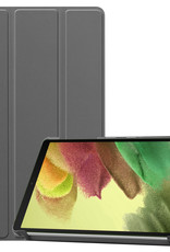 Nomfy Hoes Geschikt voor Samsung Galaxy Tab S6 Lite Hoes Tri-fold Tablet Hoesje Case Met Screenprotector - Hoesje Geschikt voor Samsung Tab S6 Lite Hoesje Hardcover Bookcase - Grijs