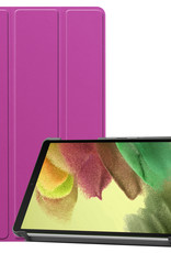 Nomfy Hoes Geschikt voor Samsung Galaxy Tab S6 Lite Hoes Tri-fold Tablet Hoesje Case Met Screenprotector - Hoesje Geschikt voor Samsung Tab S6 Lite Hoesje Hardcover Bookcase - Paars