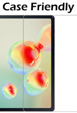 Nomfy Hoes Geschikt voor Samsung Galaxy Tab S6 Lite Hoes Tri-fold Tablet Hoesje Case Met Screenprotector - Hoesje Geschikt voor Samsung Tab S6 Lite Hoesje Hardcover Bookcase - Paars