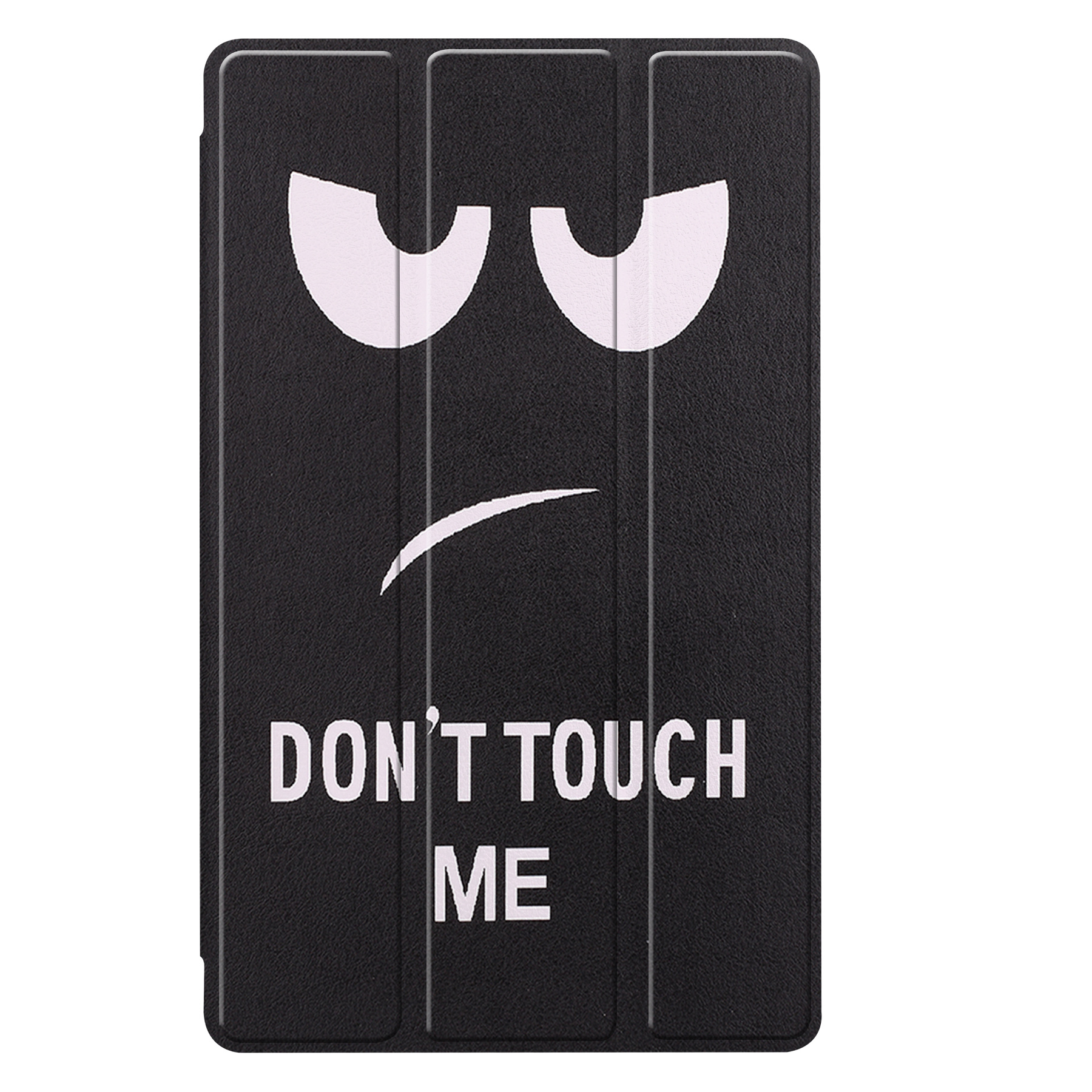Nomfy Hoes Geschikt voor Samsung Galaxy Tab S6 Lite Hoes Tri-fold Tablet Hoesje Case Met Screenprotector - Hoesje Geschikt voor Samsung Tab S6 Lite Hoesje Hardcover Bookcase - Don't Touch Me