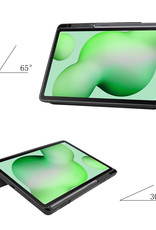 Nomfy Hoes Geschikt voor Samsung Galaxy Tab S6 Lite Hoes Tri-fold Tablet Hoesje Case Met Uitsparing Geschikt voor S Pen - Hoesje Geschikt voor Samsung Tab S6 Lite Hoesje Hardcover Bookcase - Donkergroen