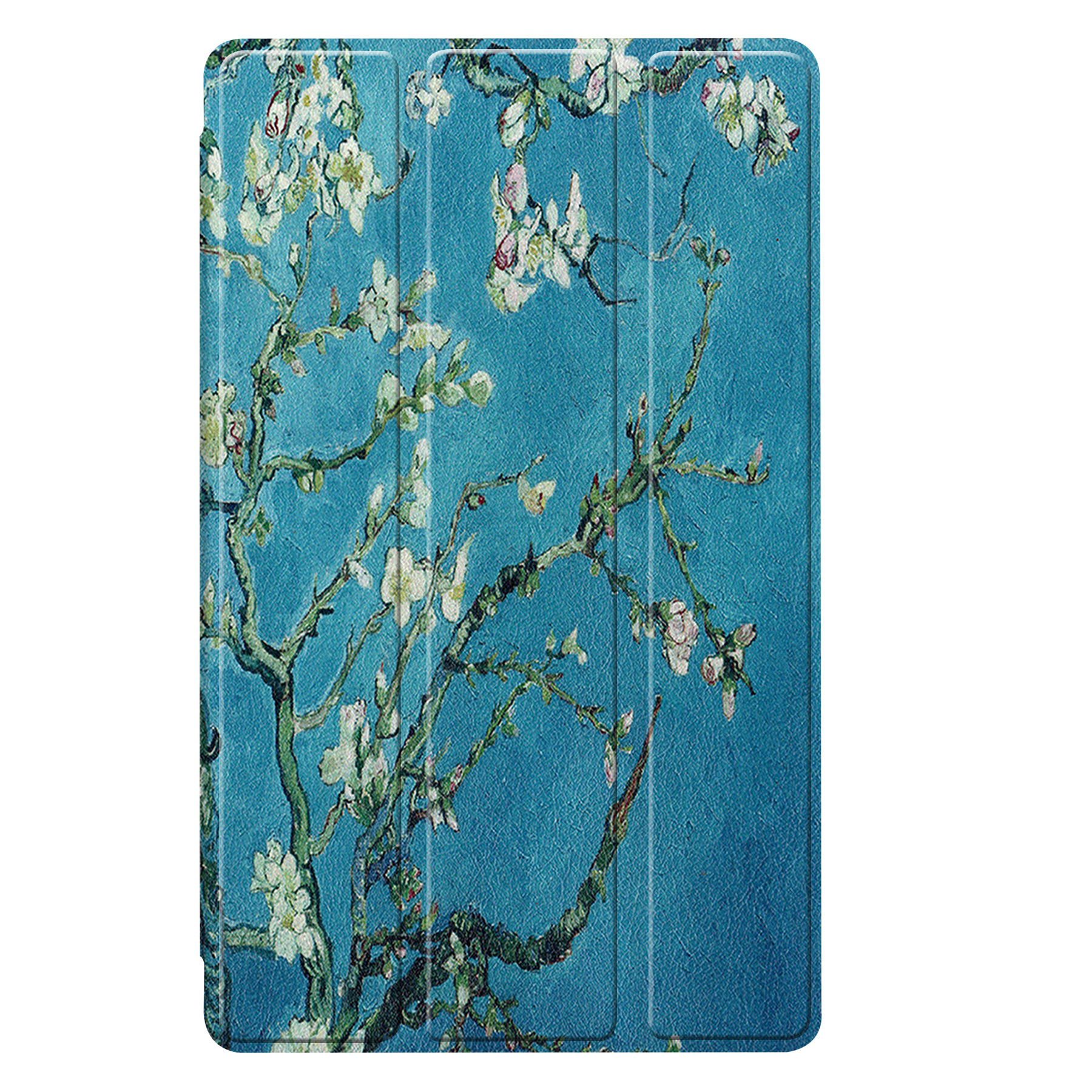 Nomfy Hoes Geschikt voor Samsung Galaxy Tab S6 Lite Hoes Tri-fold Tablet Hoesje Case Met Uitsparing Geschikt voor S Pen - Hoesje Geschikt voor Samsung Tab S6 Lite Hoesje Hardcover Bookcase - Bloesem