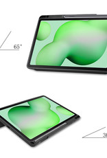 Nomfy Hoes Geschikt voor Samsung Galaxy Tab S6 Lite Hoes Tri-fold Tablet Hoesje Case Met Uitsparing Geschikt voor S Pen - Hoesje Geschikt voor Samsung Tab S6 Lite Hoesje Hardcover Bookcase - Bloesem