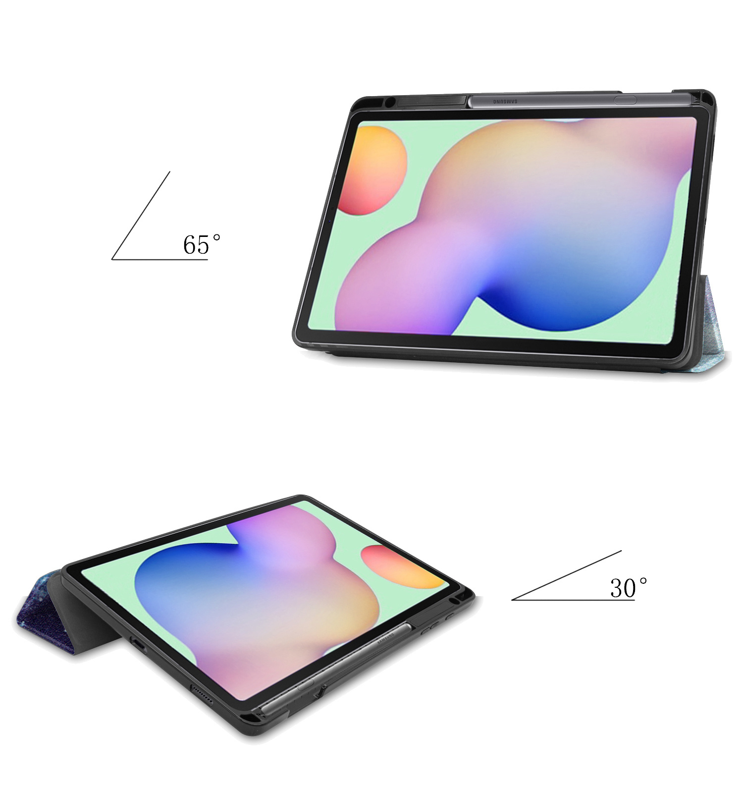NoXx Hoesje Geschikt voor Samsung Galaxy Tab S6 Lite Hoesje Case Hard Cover Hoes Book Case Met Uitsparing Geschikt voor S Pen - Galaxy
