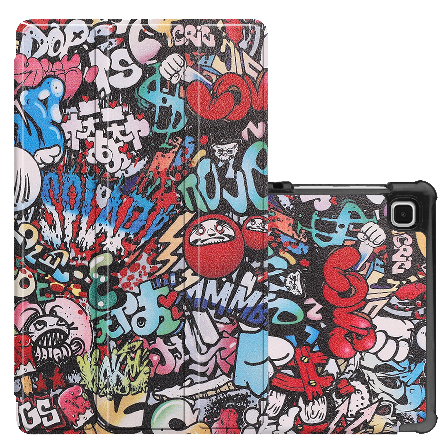 NoXx Hoesje Geschikt voor Samsung Galaxy Tab S6 Lite Hoesje Case Hard Cover Hoes Book Case Met Uitsparing Geschikt voor S Pen - Graffity