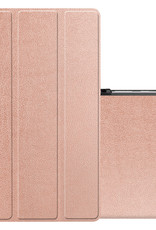 NoXx Hoesje Geschikt voor Samsung Galaxy Tab S6 Lite Hoesje Case Hard Cover Hoes Book Case Met Uitsparing Geschikt voor S Pen - Rosé goud