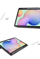 NoXx Hoesje Geschikt voor Samsung Galaxy Tab S6 Lite Hoesje Case Hard Cover Hoes Book Case Met Uitsparing Geschikt voor S Pen - Rosé goud