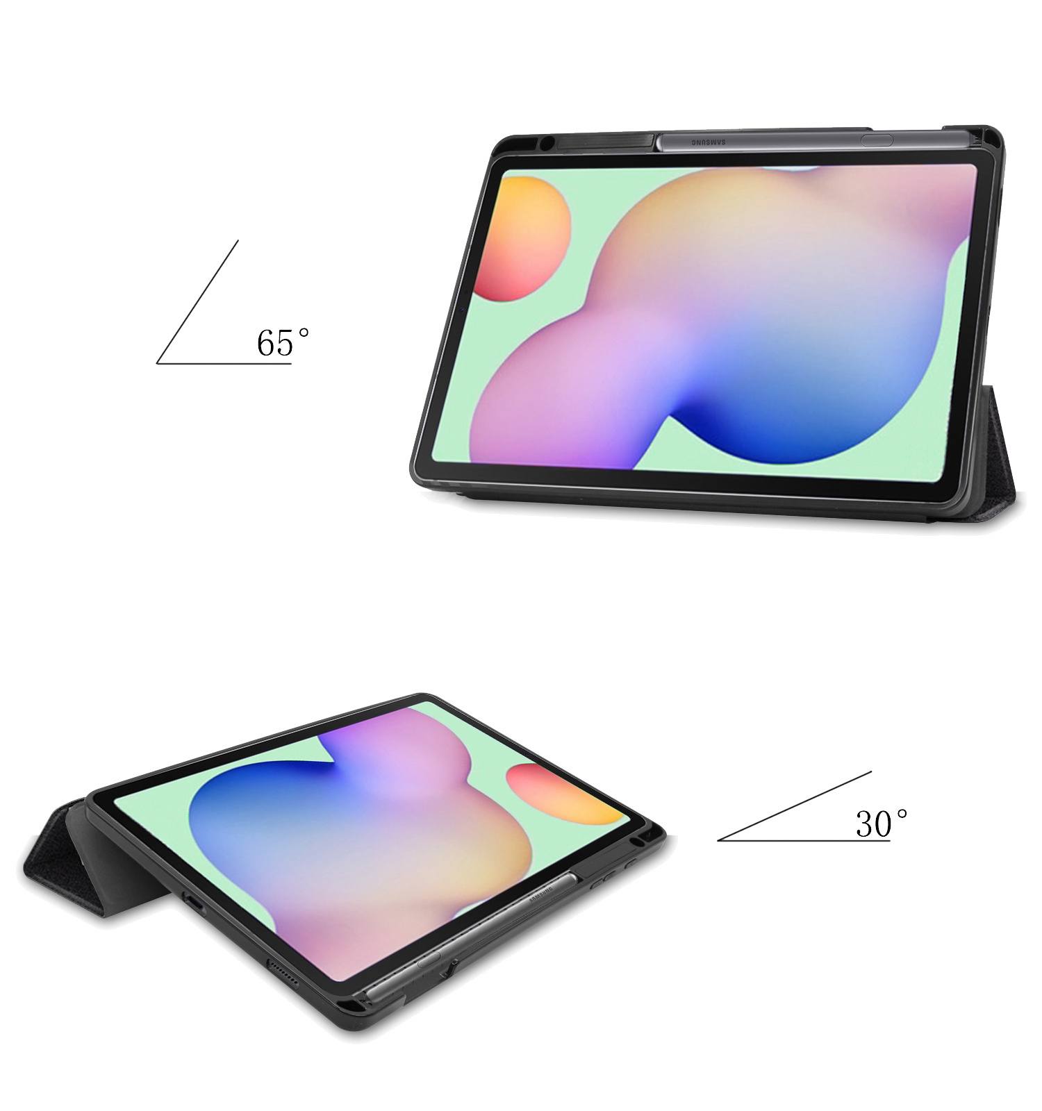NoXx Samsung Galaxy Tab S6 Lite Hoesje Met Uitsparing S Pen Case Hard Cover Hoes Book Case - Don't Touch Me