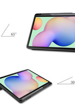 NoXx Hoesje Geschikt voor Samsung Galaxy Tab S6 Lite Hoesje Case Hard Cover Hoes Book Case Met Uitsparing Geschikt voor S Pen - Zwart