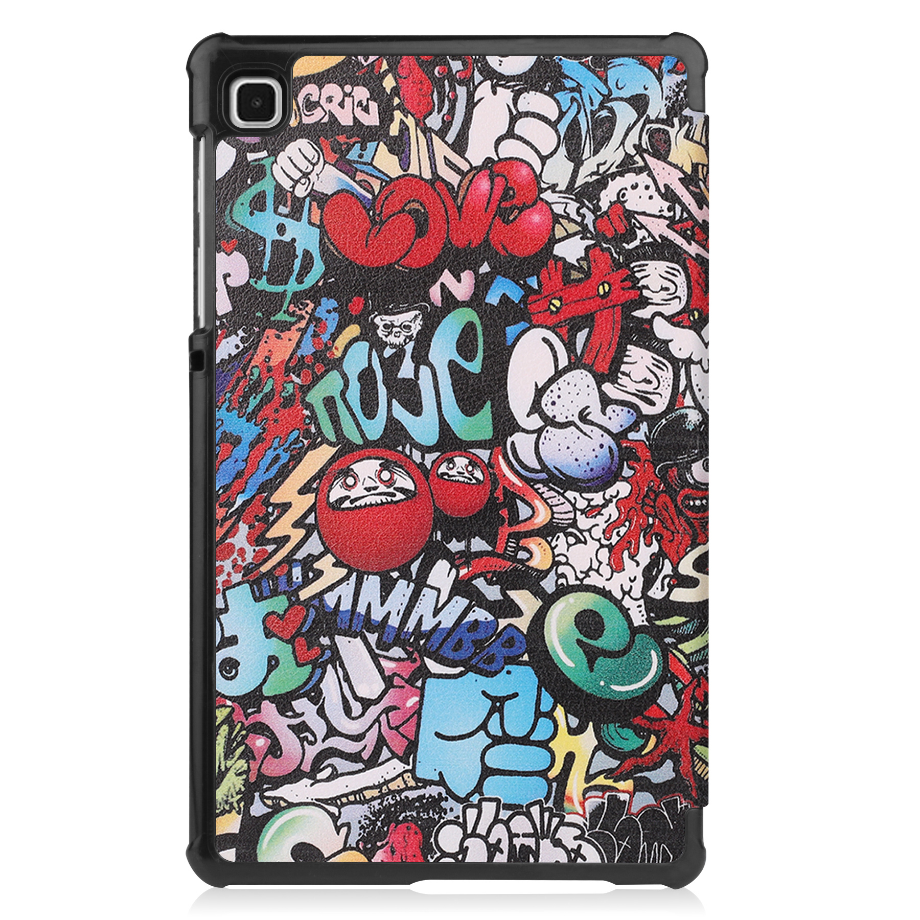 BASEY. Hoesje Geschikt voor Samsung Galaxy Tab S6 Lite Hoes Case Tablet Hoesje Tri-fold Met Uitsparing Geschikt voor S Pen - Hoes Geschikt voor Samsung Tab S6 Lite Hoesje Hard Cover Bookcase Hoes - Graffity