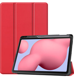 BASEY. BASEY. Samsung Galaxy S6 Lite Hoesje Met Uitsparing S Pen - Rood