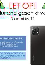 NoXx Hoes Geschikt voor Xiaomi Mi 11 Hoesje Siliconen Cover Shock Proof Back Case Shockproof Hoes - Transparant