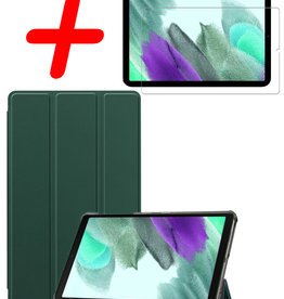 BASEY. BASEY. Samsung Galaxy S6 Lite Hoes Met Screenprotector - Donkergroen