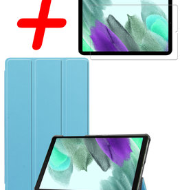 BASEY. BASEY. Samsung Galaxy S6 Lite Hoes Met Screenprotector - Lichtblauw