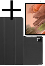 Samsung Galaxy Tab S6 Lite Hoesje Met Screenprotector Case Hard Cover Hoes Book Case - Zwart