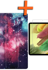 Nomfy Hoes Geschikt voor Samsung Galaxy Tab S6 Lite Hoes Tri-fold Tablet Hoesje Case Met Screenprotector - Hoesje Geschikt voor Samsung Tab S6 Lite Hoesje Hardcover Bookcase - Galaxy