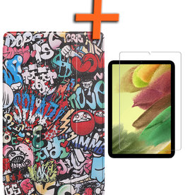 Nomfy Samsung Galaxy S6 Lite Hoes Met Screenprotector - Graffity