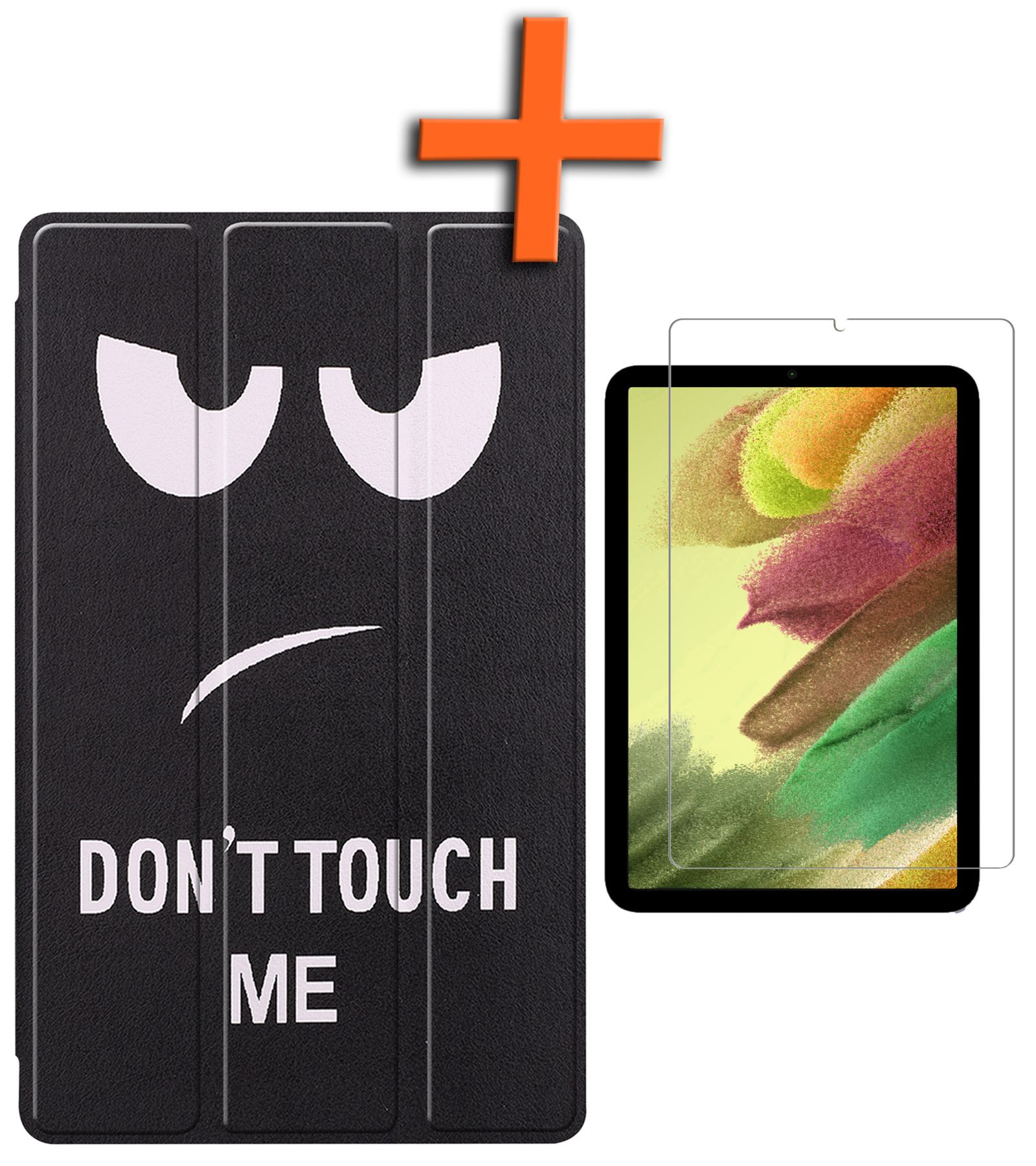 Samsung Tab S6 Lite Hoesje Met Screenprotector Book Case Hoes - Samsung Galaxy Tab S6 Lite Hoes Hardcover Hoesje Met Screenprotector - Don't Touch Me