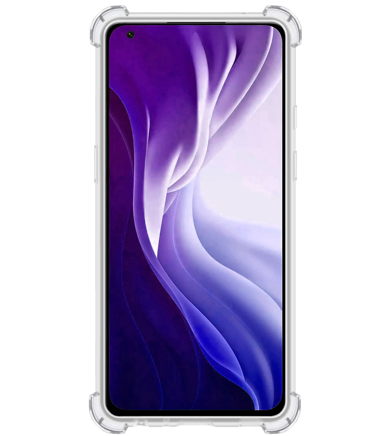 Nomfy Hoesje Geschikt voor Xiaomi Mi 11 Hoesje Shock Proof Cover Case Shockproof - Hoes Geschikt voor Xiaomi Mi 11 Hoes Siliconen Back Case - Transparant - 2 PACK