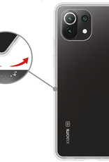 Nomfy Hoesje Geschikt voor Xiaomi Mi 11 Hoesje Siliconen Cover Case - Hoes Geschikt voor Xiaomi Mi 11 Hoes Back Case - 2-PACK - Transparant