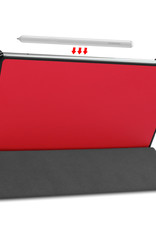 Samsung Tab S6 Lite Hoesje Met Screenprotector Book Case Hoes - Samsung Galaxy Tab S6 Lite Hoes Hardcover Hoesje Met Screenprotector - Rood