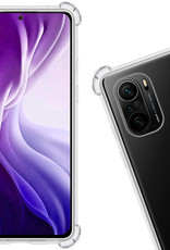 Nomfy Hoesje Geschikt voor Poco F3 Hoesje Shock Proof Cover Case Shockproof - Hoes Geschikt voor Xiaomi Poco F3 Hoes Siliconen Back Case - Transparant - 2 PACK