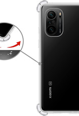 Nomfy Hoesje Geschikt voor Poco F3 Hoesje Shock Proof Cover Case Shockproof - Hoes Geschikt voor Xiaomi Poco F3 Hoes Siliconen Back Case - Transparant - 2 PACK