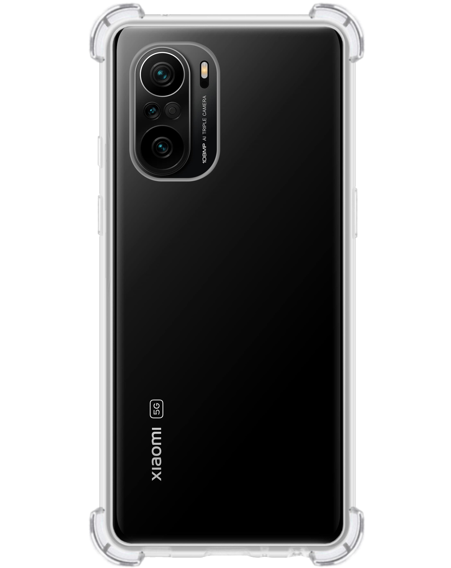 Nomfy Hoesje Geschikt voor Poco F3 Hoesje Shock Proof Cover Case Shockproof - Hoes Geschikt voor Xiaomi Poco F3 Hoes Siliconen Back Case - Transparant